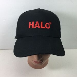 HALO Microsoft Mens Hat Black‎ Red Logo Baseball Cap Adjustable Strap